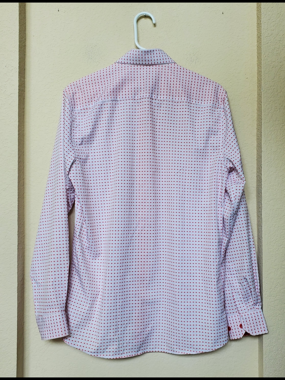 Tom Baine Wine Glass Print Slim Fit Shirt. Size 15-15 1/2 - Picture 4 of 7